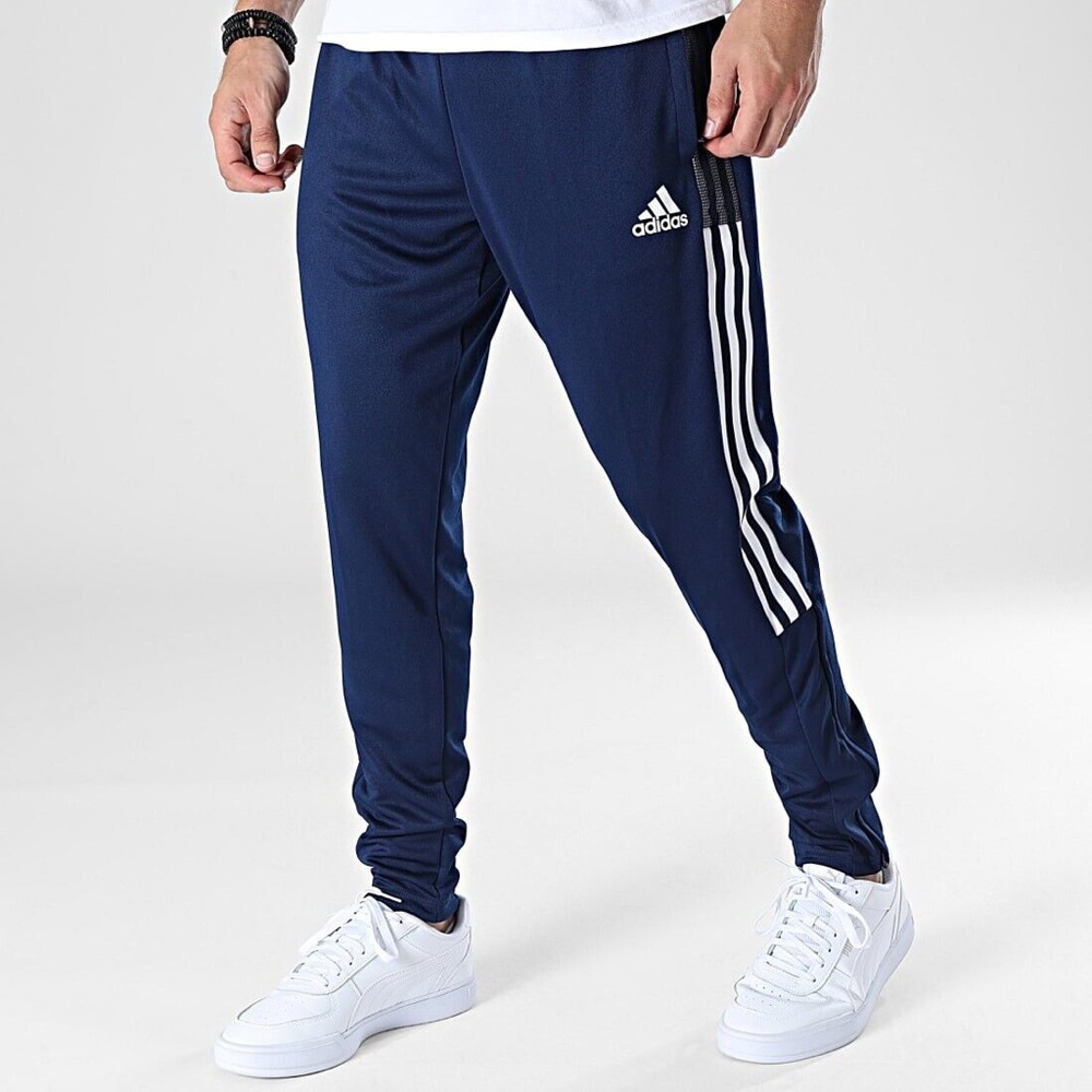 ADIDAS MENS TIRO 21 TRACK PANTS, TEAM NAVY BLUE, SIZE SMALL, NEW WITH TAGS